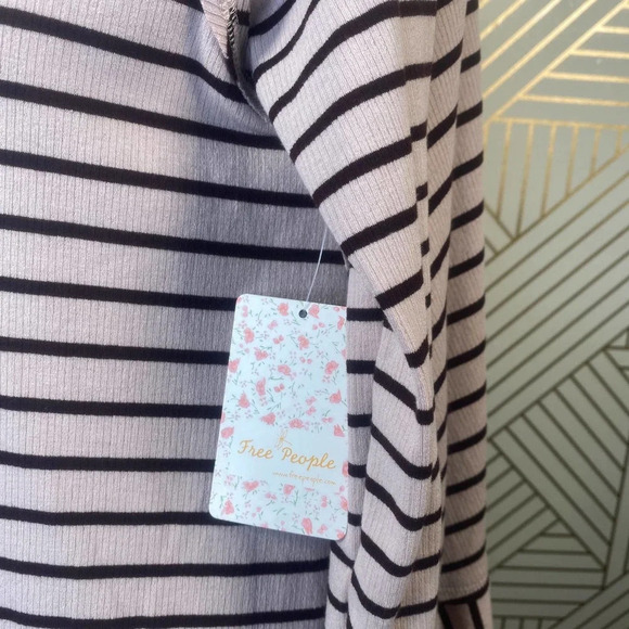 Free‎ People We the Free Tangerine Stripe Tee Sand - Picture 7 of 11